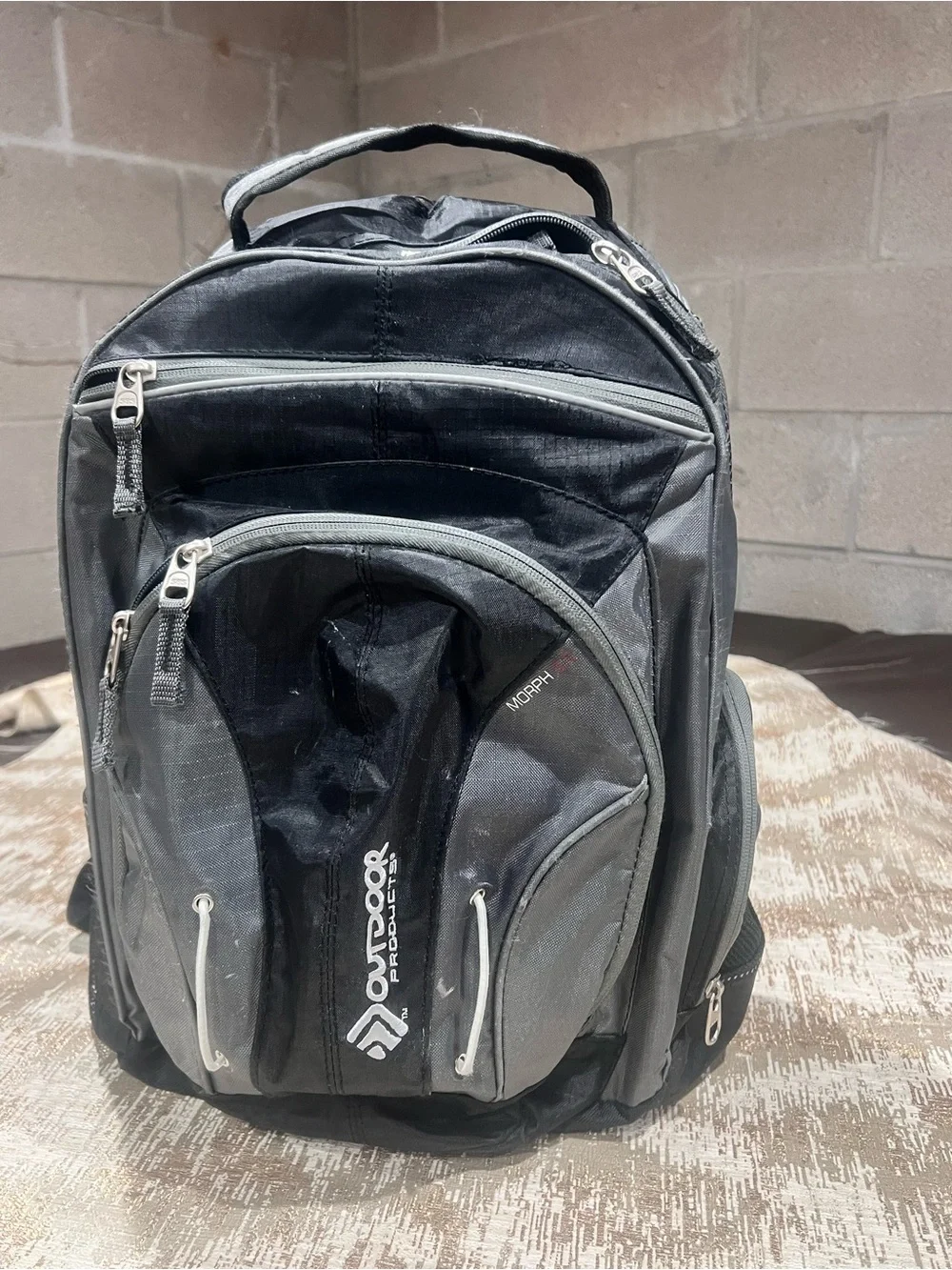 Black and Gray Everyday Backpack - Padded, Multi-Compartment Carry